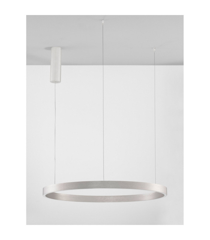 Elowen Integrated LED Pendant Ceiling Light Brushed Silver Triac Dimmable LED 77W 3326lm 3000K-3
