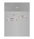 Elowen Integrated LED Pendant Ceiling Light Brushed Silver Triac Dimmable LED 181W 8899lm 3000K-4