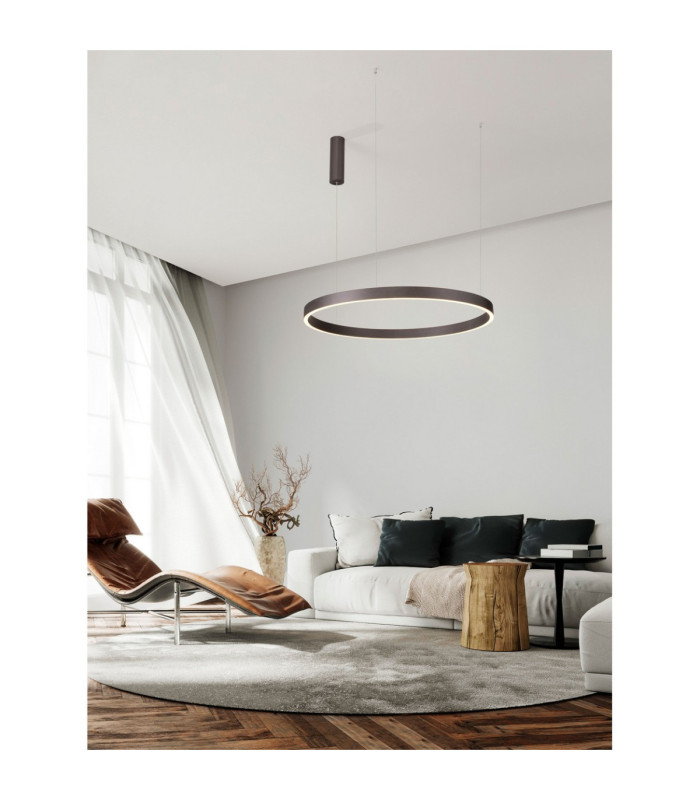 Elowen Integrated LED Pendant Ceiling Light Brushed Brown Coffee Triac Dimmable LED 77W 3326lm 3000K-2