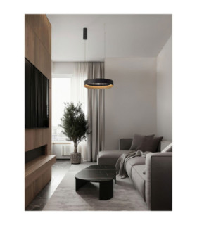 Lumia Integrated LED Pendant Ceiling Light Sandy Black Champagne Gold Triac Dimmable LED 39W 1521lm 2700-3000-4000K CCT-2
