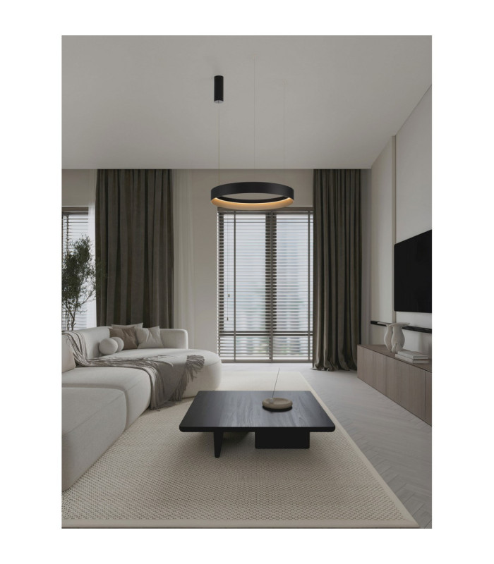 Lumia Integrated LED Pendant Ceiling Light Sandy Black Champagne Gold Triac Dimmable LED 48W 2101lm 2700-3000-4000K CCT-2