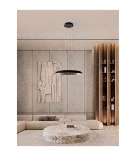 Epos Dome Pendant Ceiling Light Sandy Black White Triac Dimmable LED 38W 2100lm 2700-3000-4000K CCT-2