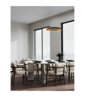Epos Dome Pendant Ceiling Light Sandy Black Brushed Gold Triac Dimmable LED 24W 1208lm 2700-3000-4000K CCT-2