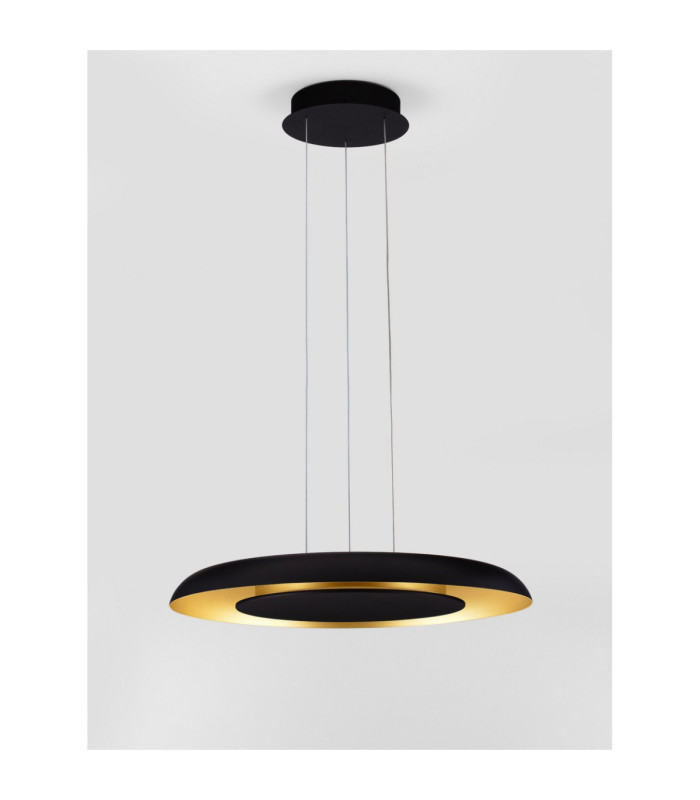 Epos Dome Pendant Ceiling Light Sandy Black Brushed Gold Triac Dimmable LED 38W 2100lm 2700-3000-4000K CCT-4