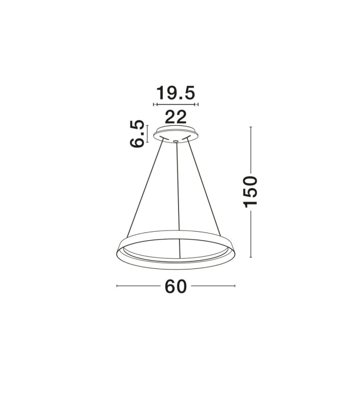 Ormi Integrated LED Pendant Ceiling Light Brushed Coffee Triac Dimmable LED 52W 3717lm 2700-3000-4000K CCT-3