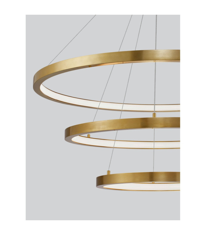 Empatia Integrated LED Pendant Ceiling Light Brass Gold Triac Dimmable LED 108W 2244lm 3000K-4