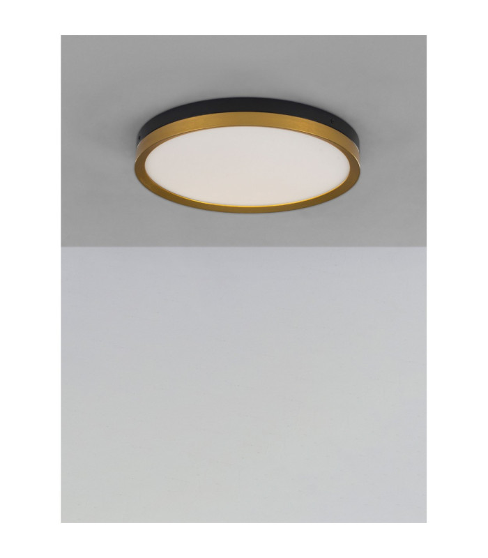 Cantria Flush Ceiling Light Black Brass Gold LED 31W 1916lm 3000K-2