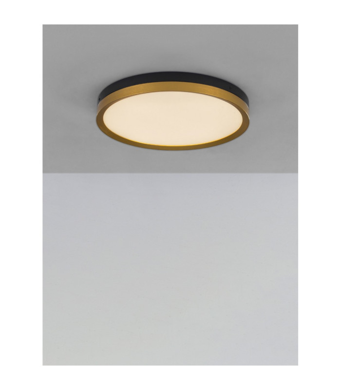 Cantria Flush Ceiling Light Black Brass Gold LED 31W 1916lm 3000K-4