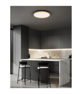 Cantria Flush Ceiling Light Black Brass Gold LED 38W 2198lm 3000K-2