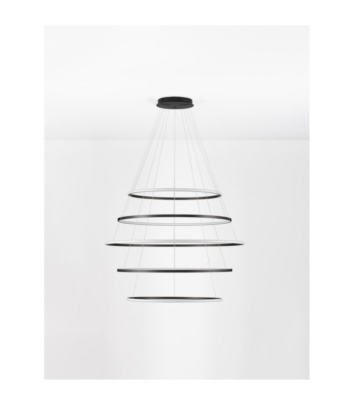 Maelo Integrated LED Pendant Ceiling Light Sandy Black Triac Dimmable LED 167W 11213lm 2700-3000-4000K CCT-3