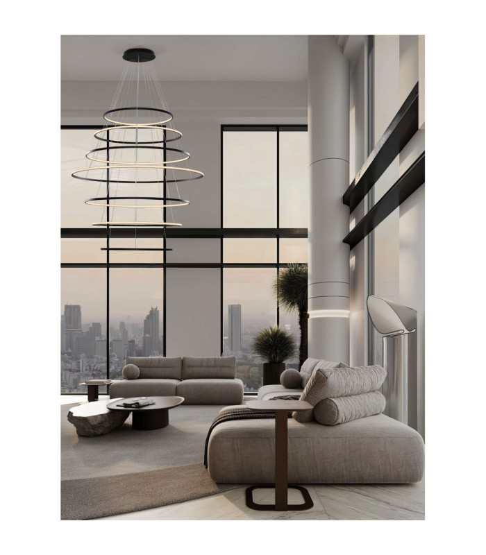 Maelo Integrated LED Pendant Ceiling Light Sandy Black Triac Dimmable LED 260W 17324lm 2700-3000-4000K CCT-2