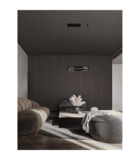 Lunette Integrated LED Pendant Ceiling Light Sandy Black Triac Dimmable LED 28W 1194lm 3000K-2