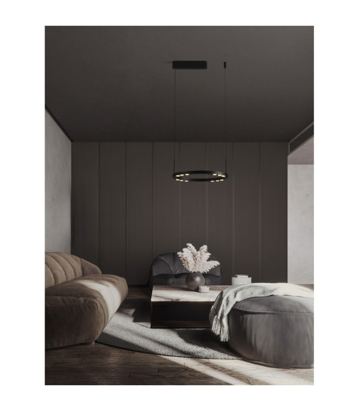 Lunette Integrated LED Pendant Ceiling Light Sandy Black Triac Dimmable LED 28W 1194lm 3000K-2