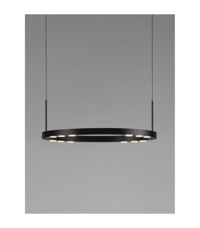 Lunette Integrated LED Pendant Ceiling Light Sandy Black Triac Dimmable LED 28W 1194lm 3000K-9