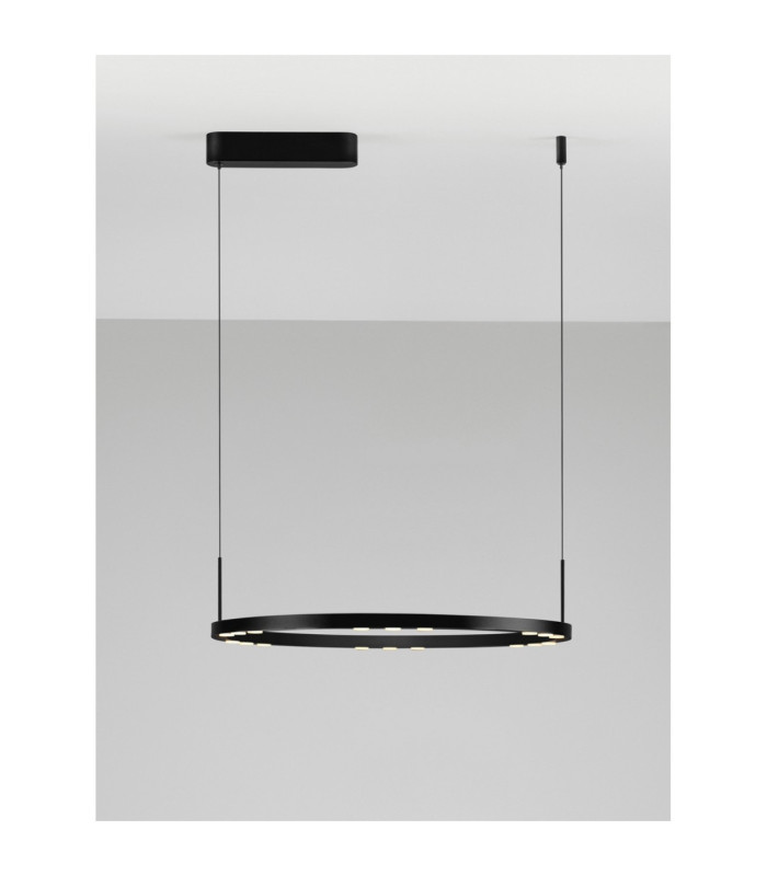 Lunette Integrated LED Pendant Ceiling Light Sandy Black Triac Dimmable LED 34W 1453lm 3000K-5