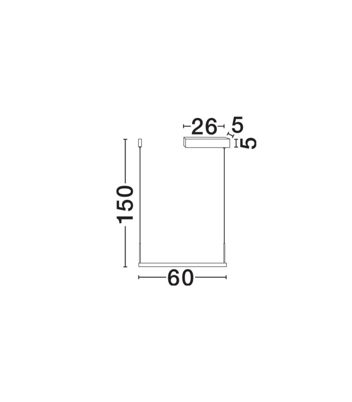 Lunette Integrated LED Pendant Ceiling Light Sandy Black Triac Dimmable LED 34W 1453lm 3000K-10