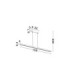 Deos Bar Pendant Ceiling Light Sandy Black Triac Dimmable LED 25W 2255lm 3000K-6
