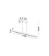 Deos Bar Pendant Ceiling Light Sandy White Triac Dimmable LED 25W 2255lm 3000K-7