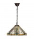1 Light Medium Ceiling Pendant Dark Bronze, Tiffany glass, E27 - 1