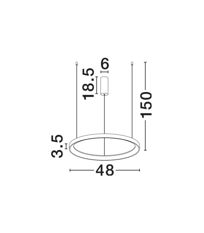 Pertino Integrated LED Pendant Ceiling Light Sandy Black Triac Dimmable LED 38W 2175lm 2700K-5
