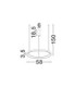 Pertino Integrated LED Pendant Ceiling Light Sandy White Triac Dimmable LED 48W 2773lm 2700K-6