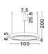 Sting Integrated LED Pendant Ceiling Light Sandy Black Triac Dimmable LED 60W 3389lm 3000K-2