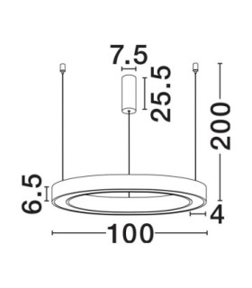 Sting Integrated LED Pendant Ceiling Light Sandy Black Triac Dimmable LED 60W 3389lm 3000K-2