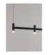 Poetic Bar Pendant Ceiling Light Sandy Black Triac Dimmable LED 12W 780lm 3000K-5