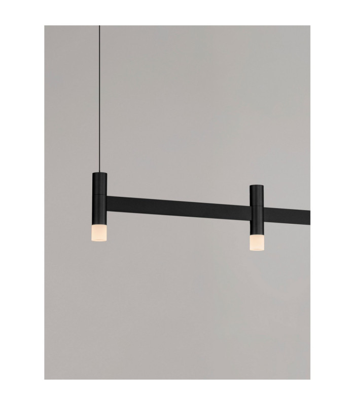 Poetic Bar Pendant Ceiling Light Sandy Black Triac Dimmable LED 12W 780lm 3000K-5