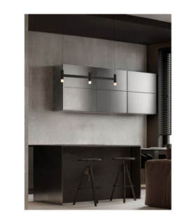 Poetic Bar Pendant Ceiling Light Sandy Black Triac Dimmable LED 12W 780lm 2700K-2