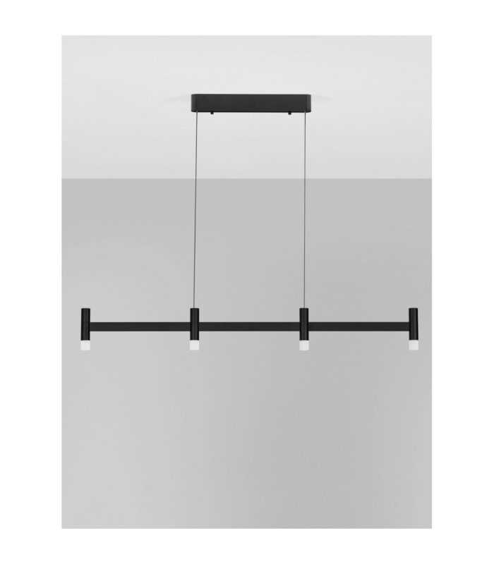 Poetic Bar Pendant Ceiling Light Sandy Black Triac Dimmable LED 17W 1364lm 3000K-3