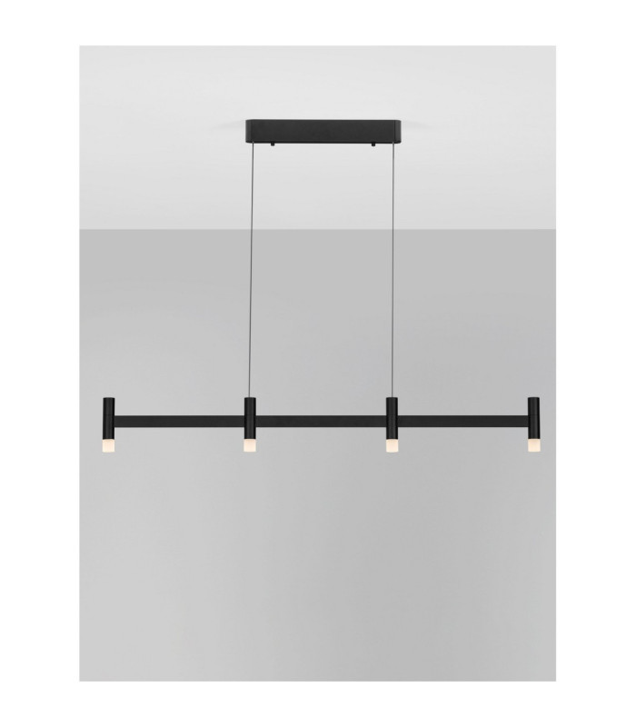Poetic Bar Pendant Ceiling Light Sandy Black Triac Dimmable LED 17W 1364lm 3000K-4