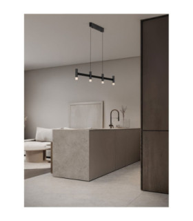Poetic Bar Pendant Ceiling Light Sandy Black Triac Dimmable LED 17W 1364lm 2700K-2