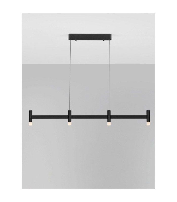 Poetic Bar Pendant Ceiling Light Sandy Black Triac Dimmable LED 17W 1364lm 2700K-4