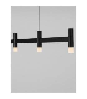 Poetic Bar Pendant Ceiling Light Sandy Black Triac Dimmable LED 21W 1600lm 3000K-2