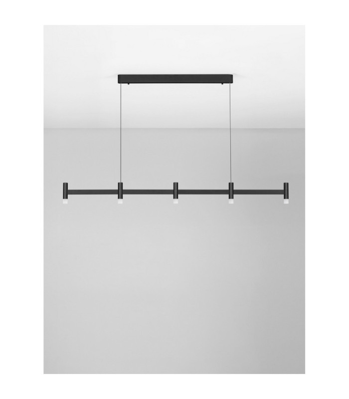 Poetic Bar Pendant Ceiling Light Sandy Black Triac Dimmable LED 21W 1600lm 2700K-3