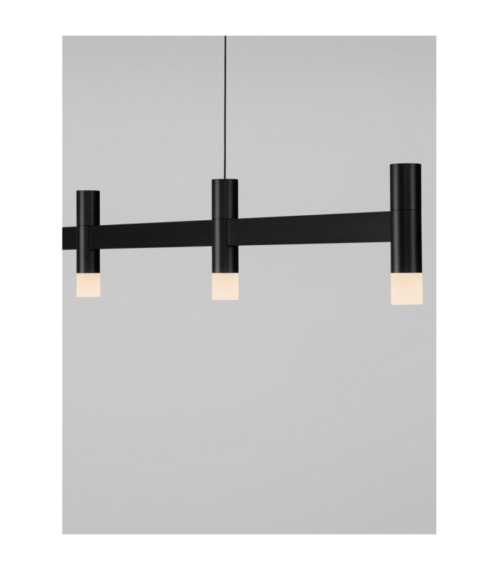Poetic Bar Pendant Ceiling Light Sandy Black Triac Dimmable LED 21W 1600lm 2700K-5