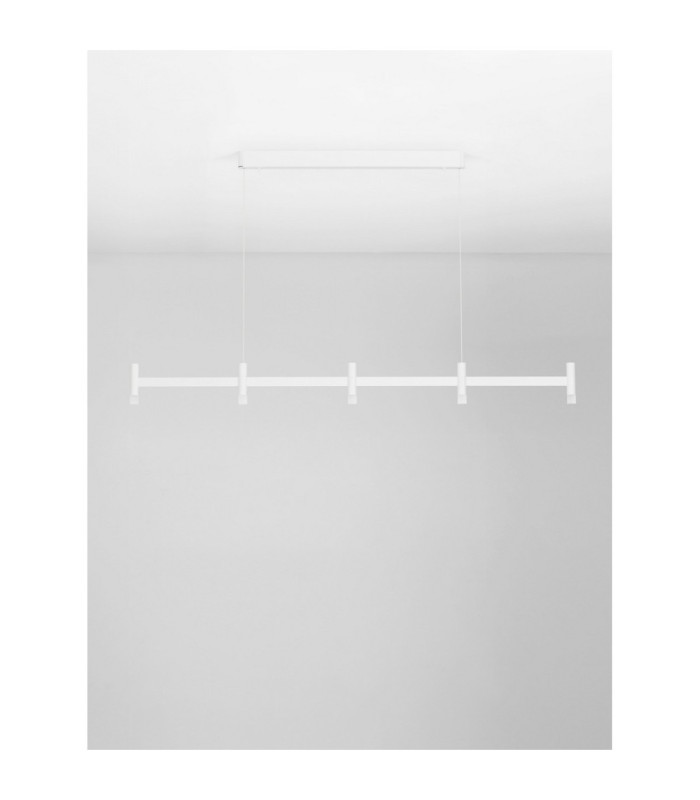 Poetic Bar Pendant Ceiling Light Sandy White Triac Dimmable LED 21W 1600lm 3000K-3
