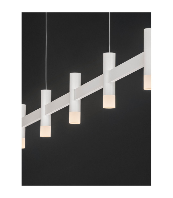 Poetic Bar Pendant Ceiling Light Sandy White Triac Dimmable LED 21W 1600lm 3000K-6