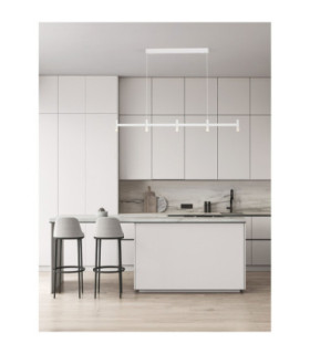 Poetic Bar Pendant Ceiling Light Sandy White Triac Dimmable LED 21W 1600lm 2700K-2