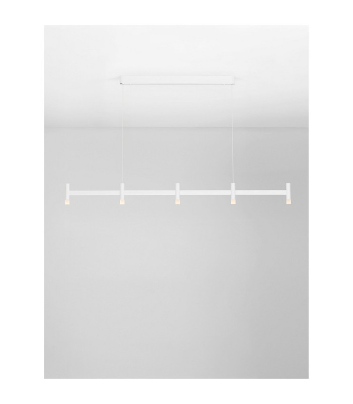 Poetic Bar Pendant Ceiling Light Sandy White Triac Dimmable LED 21W 1600lm 2700K-4