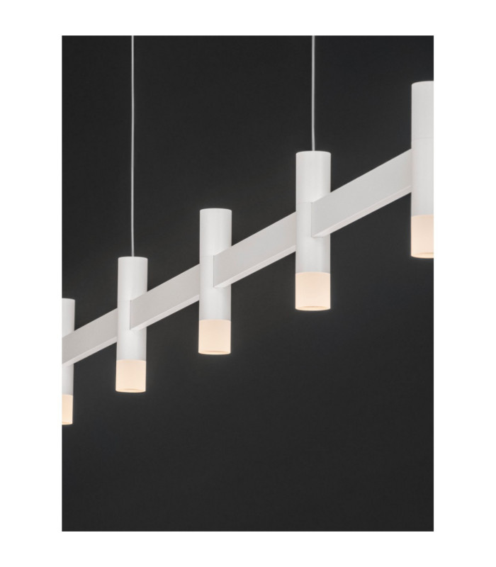 Poetic Bar Pendant Ceiling Light Sandy White Triac Dimmable LED 21W 1600lm 2700K-6