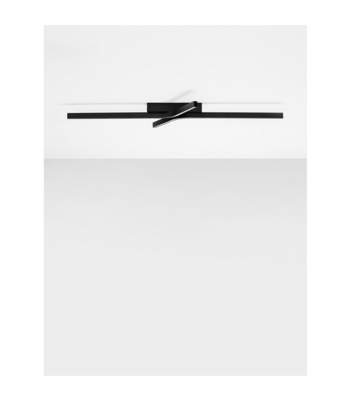 Akro Integrated LED Semi Flush Ceiling Light Matt Black Triac Dimmable LED 41W 2795lm 2700-3000-4000K CCT Dip Switch-3