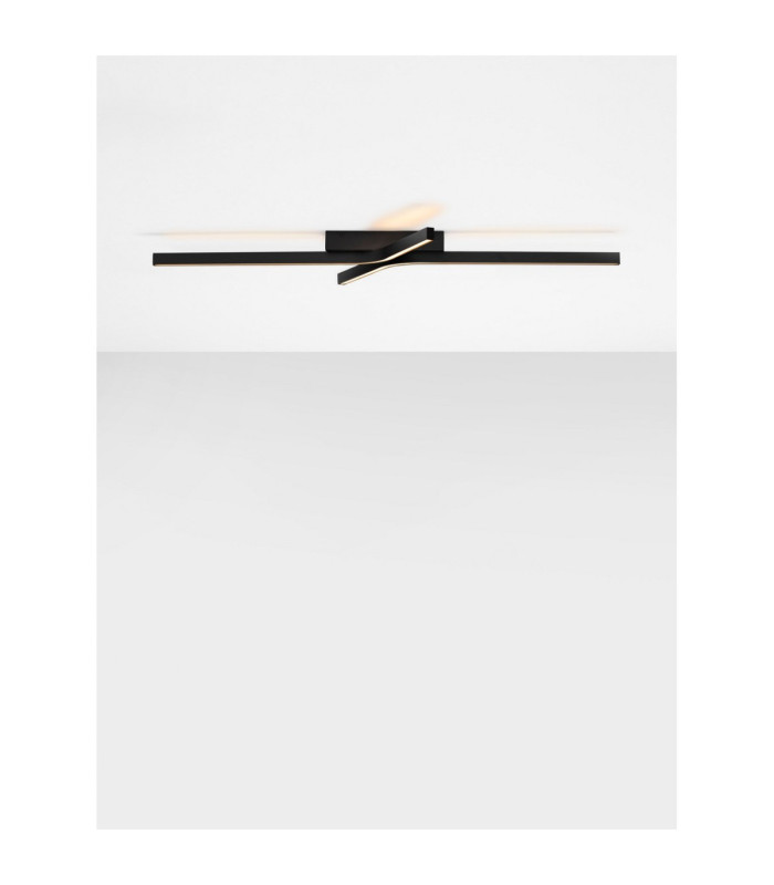 Akro Integrated LED Semi Flush Ceiling Light Matt Black Triac Dimmable LED 41W 2795lm 2700-3000-4000K CCT Dip Switch-4