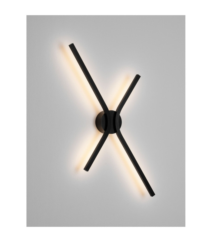 Akro Integrated LED Wall Lamp Matt Black Triac Dimmable LED 16W 719lm 2700-3000-4000K CCT Dip Switch-5