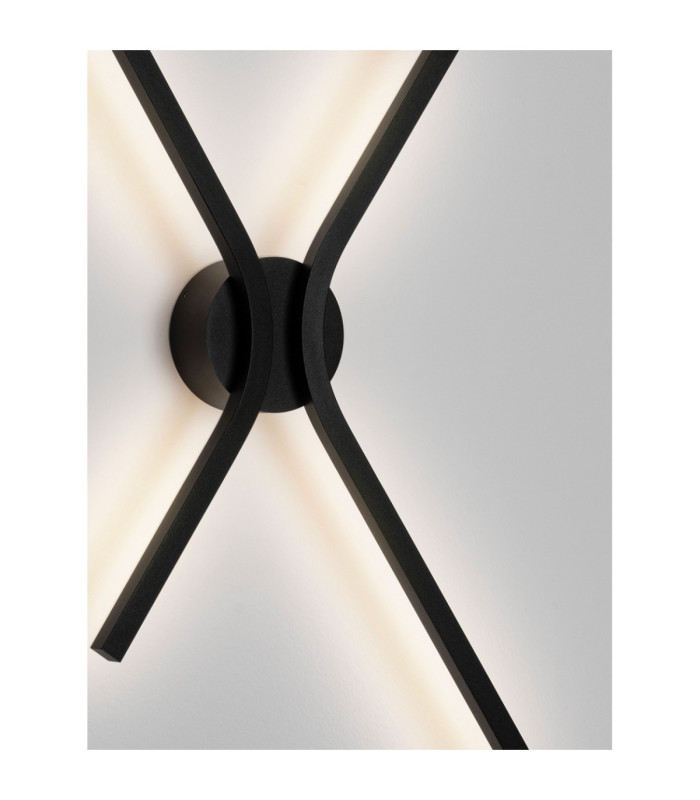 Akro Integrated LED Wall Lamp Matt Black Triac Dimmable LED 16W 719lm 2700-3000-4000K CCT Dip Switch-6