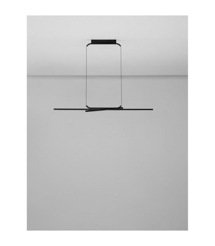 Akro Bar Pendant Ceiling Light Matt Black Triac Dimmable LED 41W 2253lm 2700-3000-4000K CCT-3