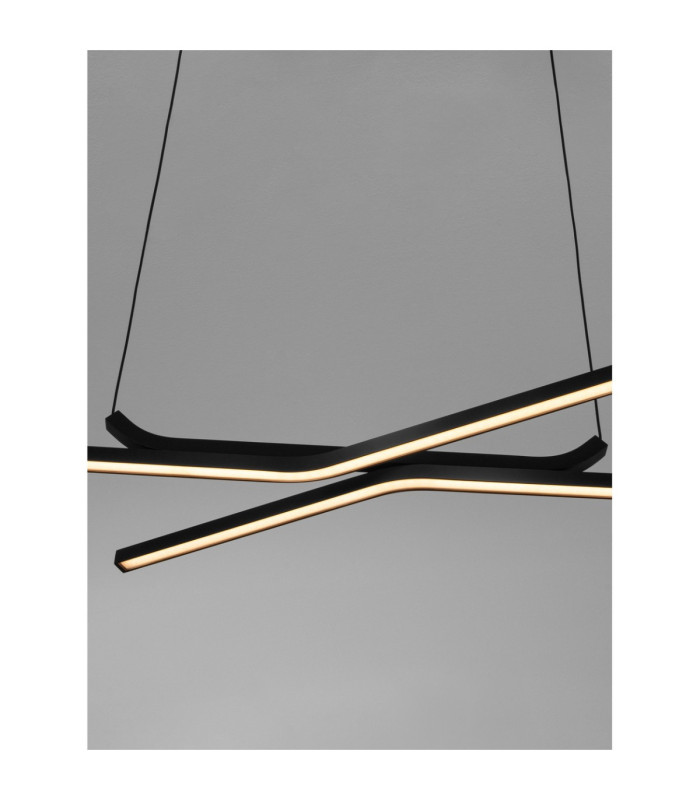 Akro Bar Pendant Ceiling Light Matt Black Triac Dimmable LED 41W 2253lm 2700-3000-4000K CCT-6