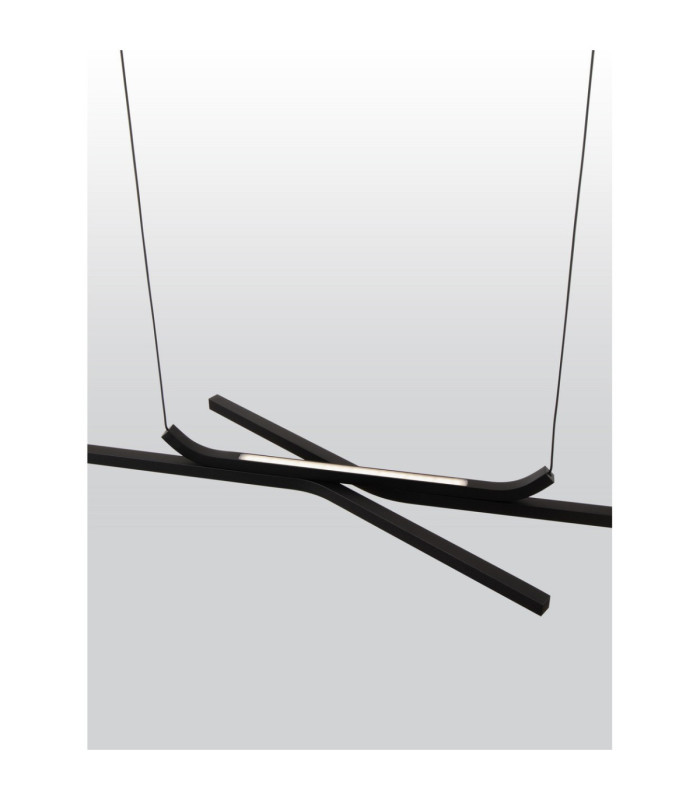 Akro Bar Pendant Ceiling Light Matt Black Triac Dimmable LED 41W 2253lm 2700-3000-4000K CCT-7
