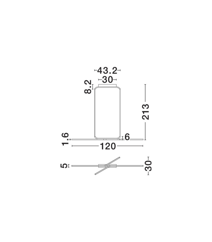 Akro Bar Pendant Ceiling Light Matt Black Triac Dimmable LED 41W 2253lm 2700-3000-4000K CCT-8